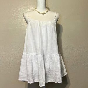 CASLON Women’s Cotton Gauze Tank in White Sz Medium NWT